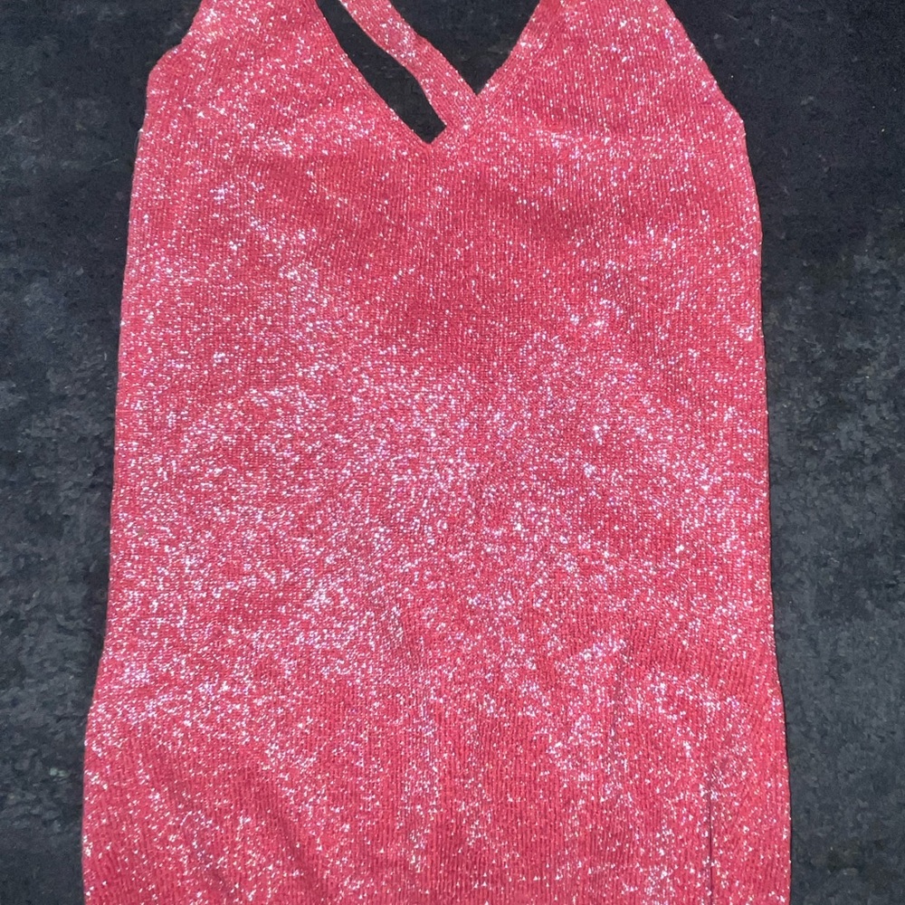 Glittery Pink Halter Top